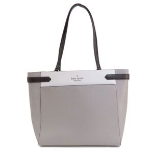 Kate Spade Elegant Gray and Cream Tote